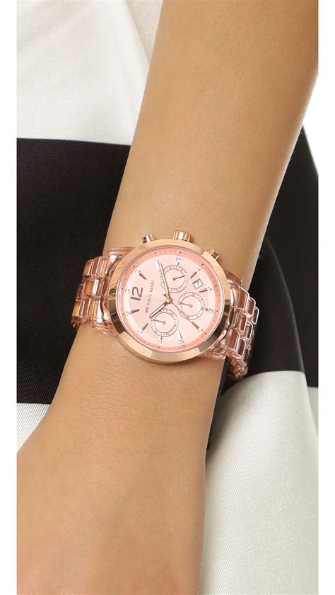 michael kors snakeskin pink watch band|Michael Kors rose gold watches.